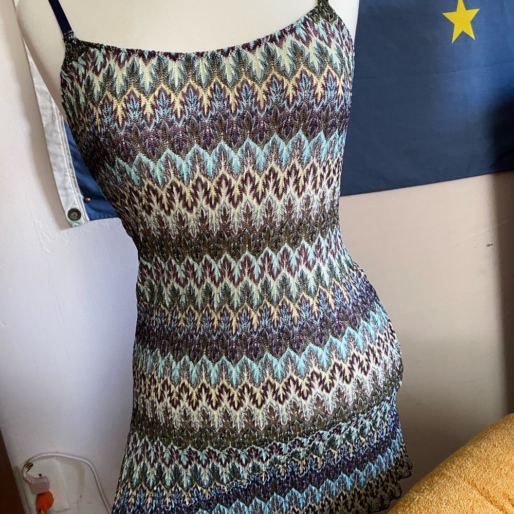 Free People knit Ikat tank mini dress / tunic - S